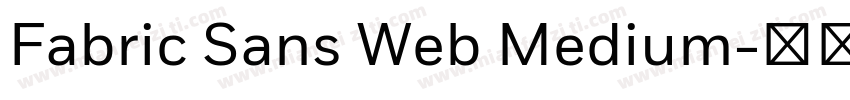 Fabric Sans Web Medium字体转换